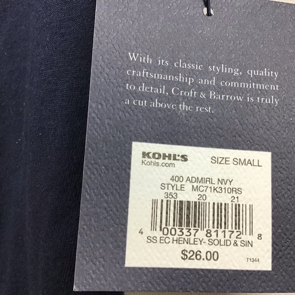 Men’s three button front close tee. - Picture 5 of 6